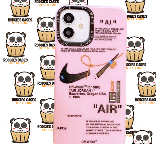 NIKE X OFF-WHITE PINK DESIGN PHONE CASE | Stylish Sneaker-Inspired Accessory for Fashion Lovers