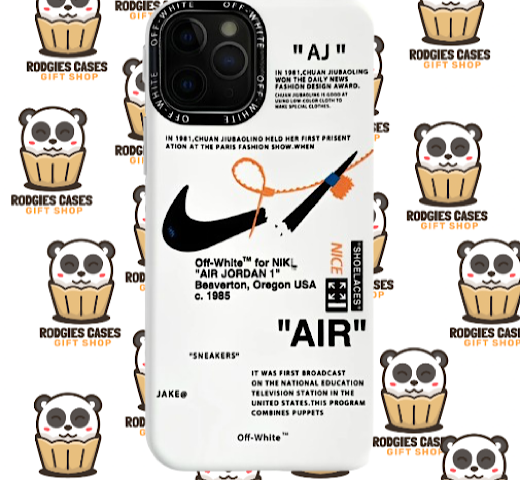 NIKE X OFF-WHITE WHITE DESIGN PHONE CASE | Stylish Sneaker-Inspired Phone Case for Fashion Lovers