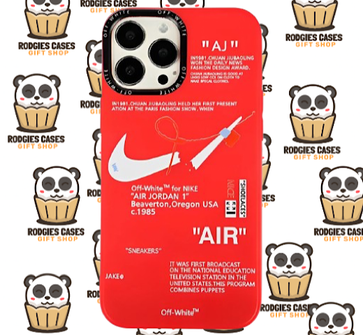 NIKE X OFF-WHITE RED PHONE CASE | Stylish Sneaker-Inspired Phone Case for Fashion Lovers