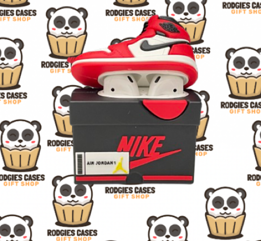 Nike Air Jordan 1 Retro High Chicago Shoe Design AirPod Case | Stylish Sneaker-Inspired Tech Accessory for Sneakerheads & Gift Ideas