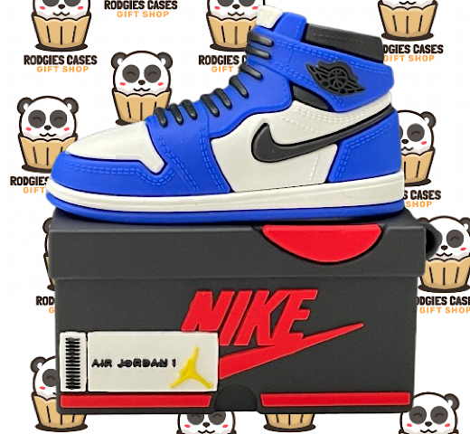 Nike Air Jordan 1 Retro High Royal Blue Sneaker Shoebox Design AirPod Case | Stylish Sneaker-Inspired Tech Accessory for Sneakerheads & Gift Ideas