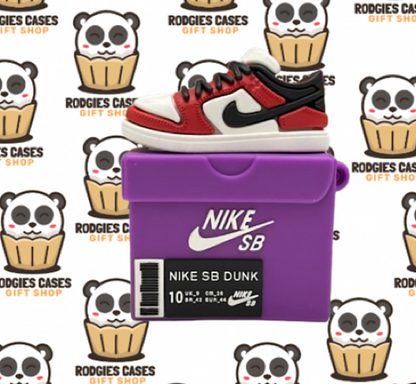 Nike SB Dunk Low Chicago Purple AirPod Case | Stylish Sneaker-Inspired Shoebox Design Tech Accessory for Sneakerheads & Gift Ideas