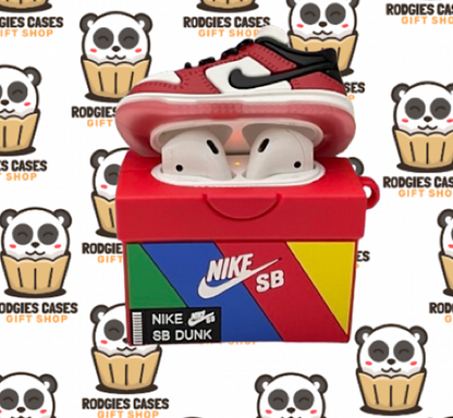 Nike SB Dunk Low Chicago AirPod Case | Stylish Sneaker-Inspired Shoebox Design Tech Accessory for Sneakerheads & Gift Ideas