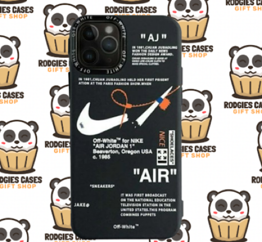 NIKE X OFF-WHITE BLACK DESIGN PHONE CASE | Stylish Sneaker-Inspired Accessory for Fashion Lovers